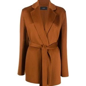 LIKE NEW Joseph Cenda Wool Cashmere wrap coat size Fr 42-44, IT 46, US 10-12.